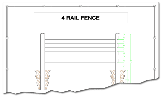 four rail horse fence - HDPE, Vinyl, PVC