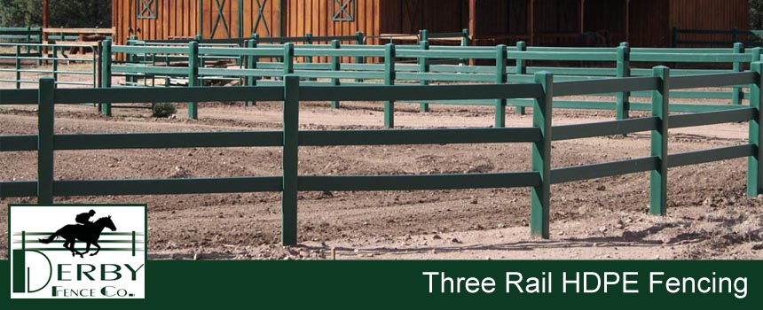 3 rail ranch fencing hdpe, pvc, vinyl, wood