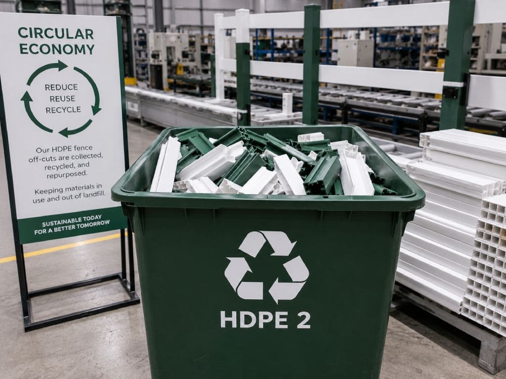 Recyclable HDPE fencing circular lifecycle