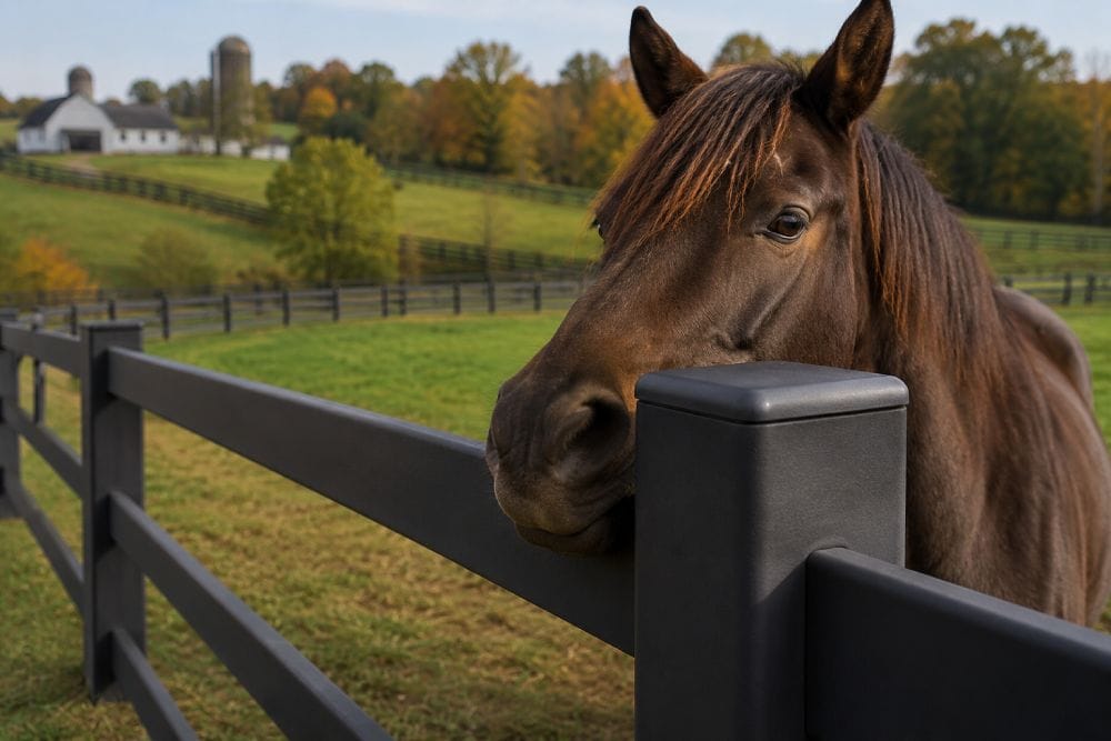 Safe HDPE horse fencing equestrian paddock