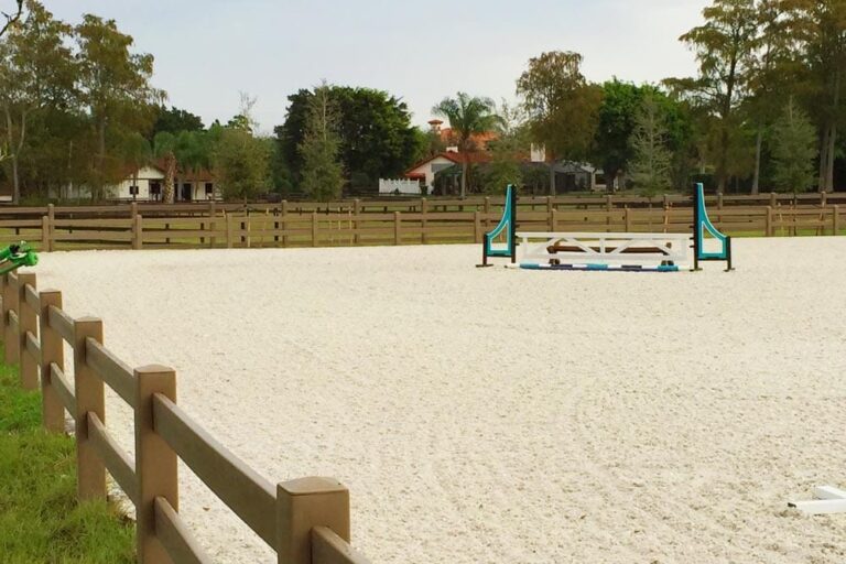 Horse riding arena fence height
