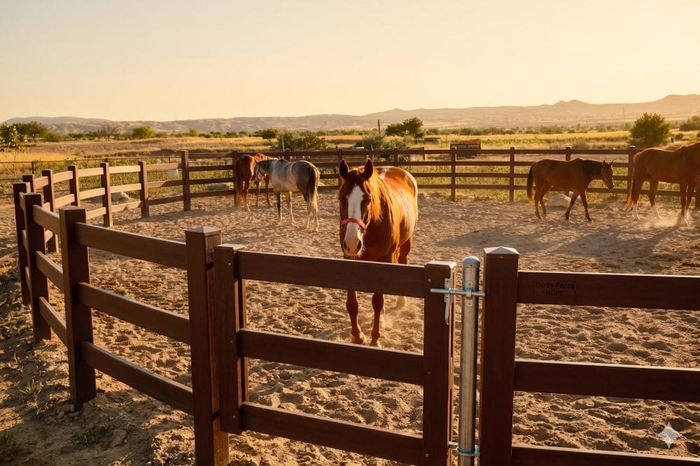 Green HDPE livestock corral round pen design
