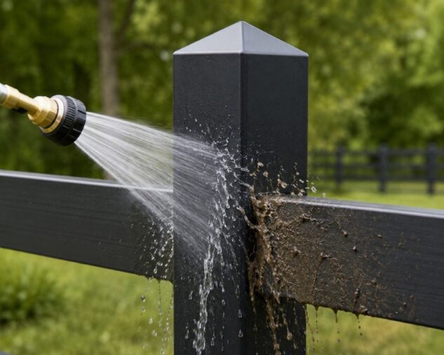 Cleaning HDPE fency pressure washer